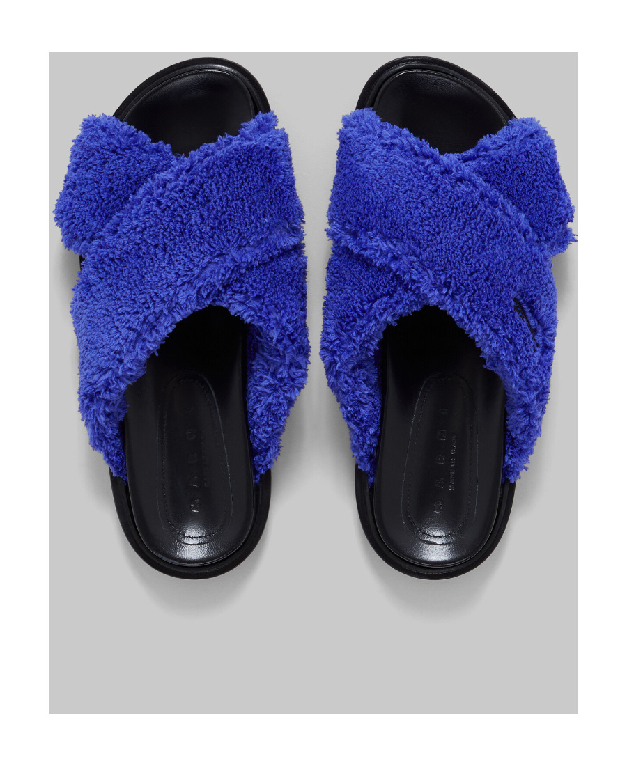 Marni Blue Fussbett Sandals In Blue