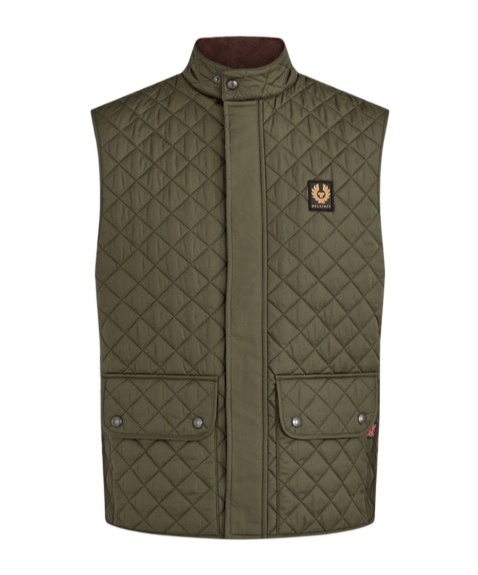 Belstaff Icon Steppweste Für Herren Quilted Recycled Nylon In Green