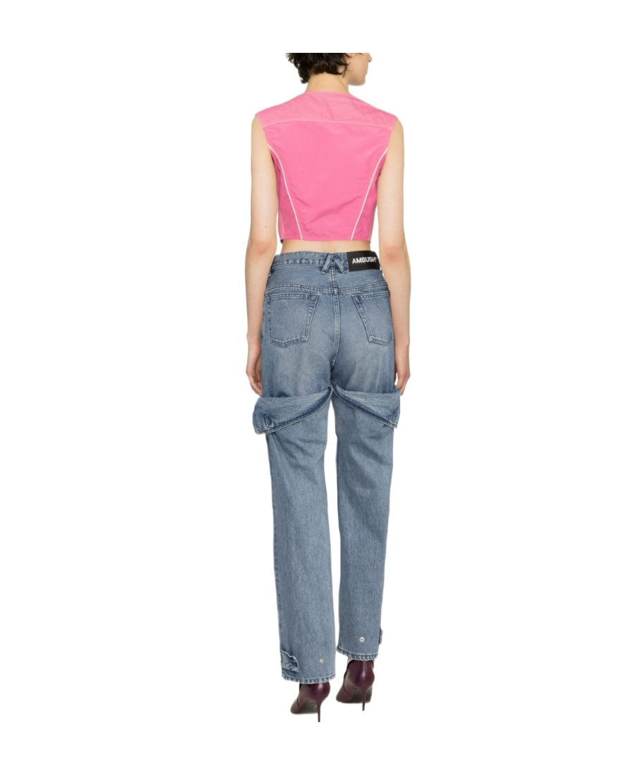 Ambush Denim Top In Pink