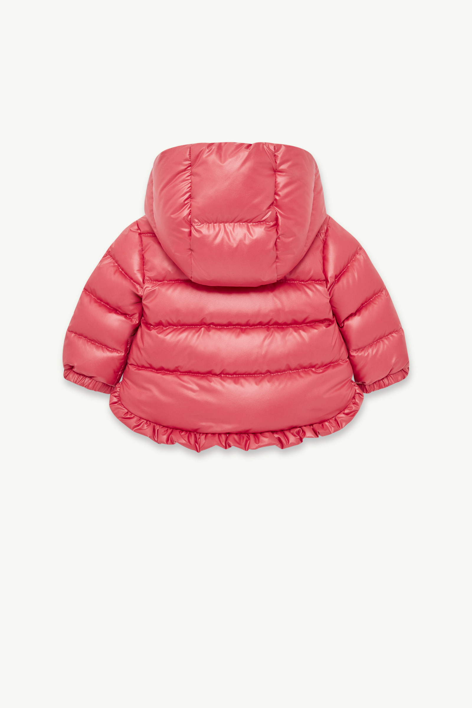 Moncler Tazui Ruffled Hooded Jacket In Pink