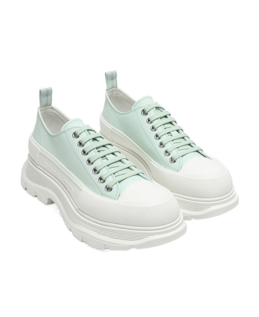 Alexander Mcqueen Tread Slick Lace-up Shoes In Green
