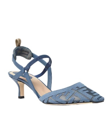 Fendi Mesh Slingbacks In Multi