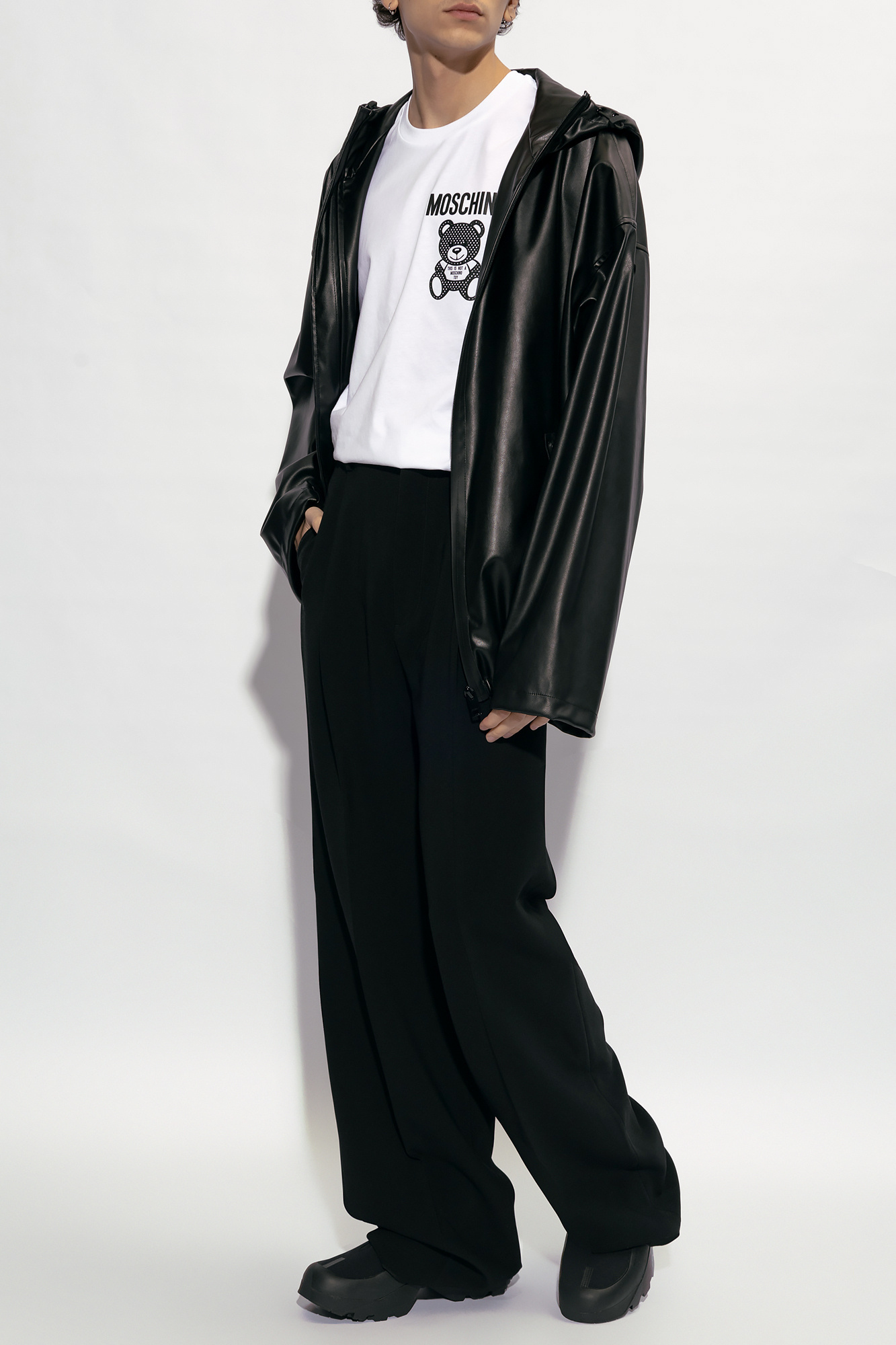 MOSCHINO LOGO-PRINT COTTON T-SHIRT