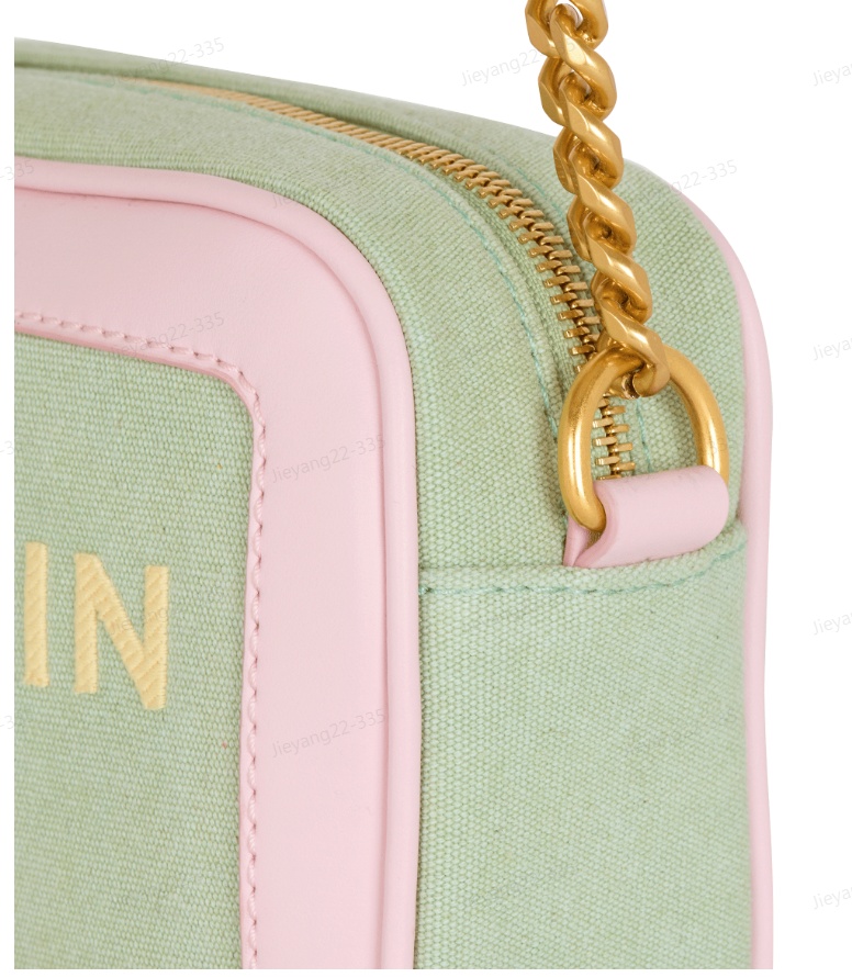 Balmain B-army Canvas Camera Bag In Pink