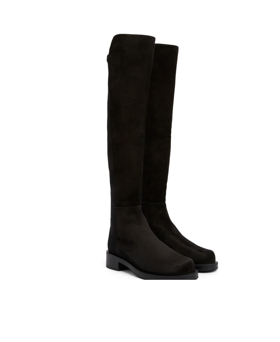 Stuart Weitzman Round-headed Boots In Black