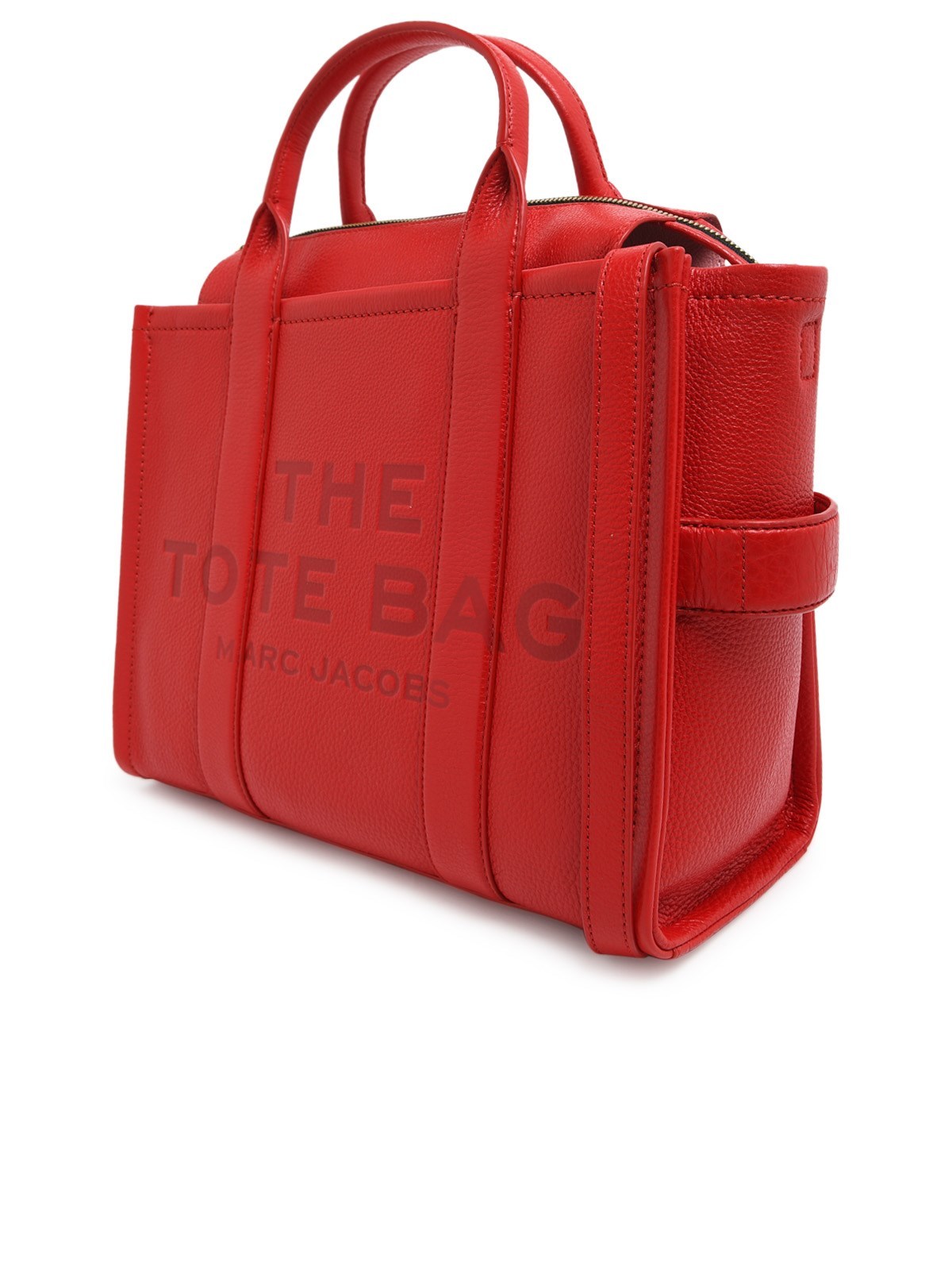 Marc Jacobs The Leather Medium Tote Bag In Red