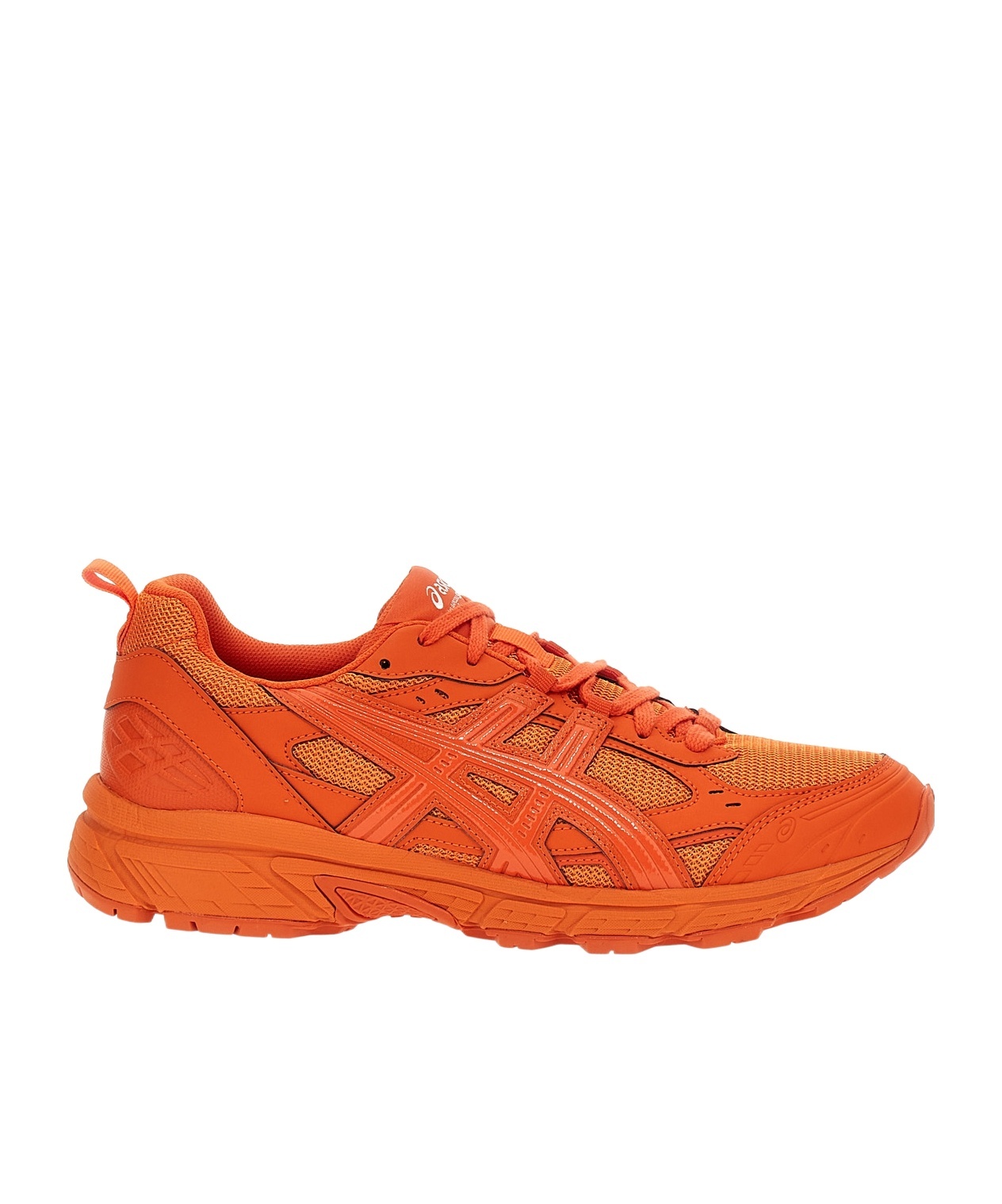 Comme Des Garçons Mesh Panels Sneaker Pull Tab In Orange