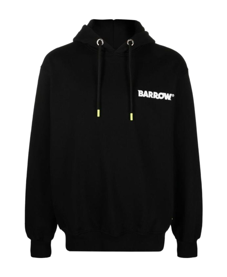 Barrow Logo-print Drawstring Hoodie In Black