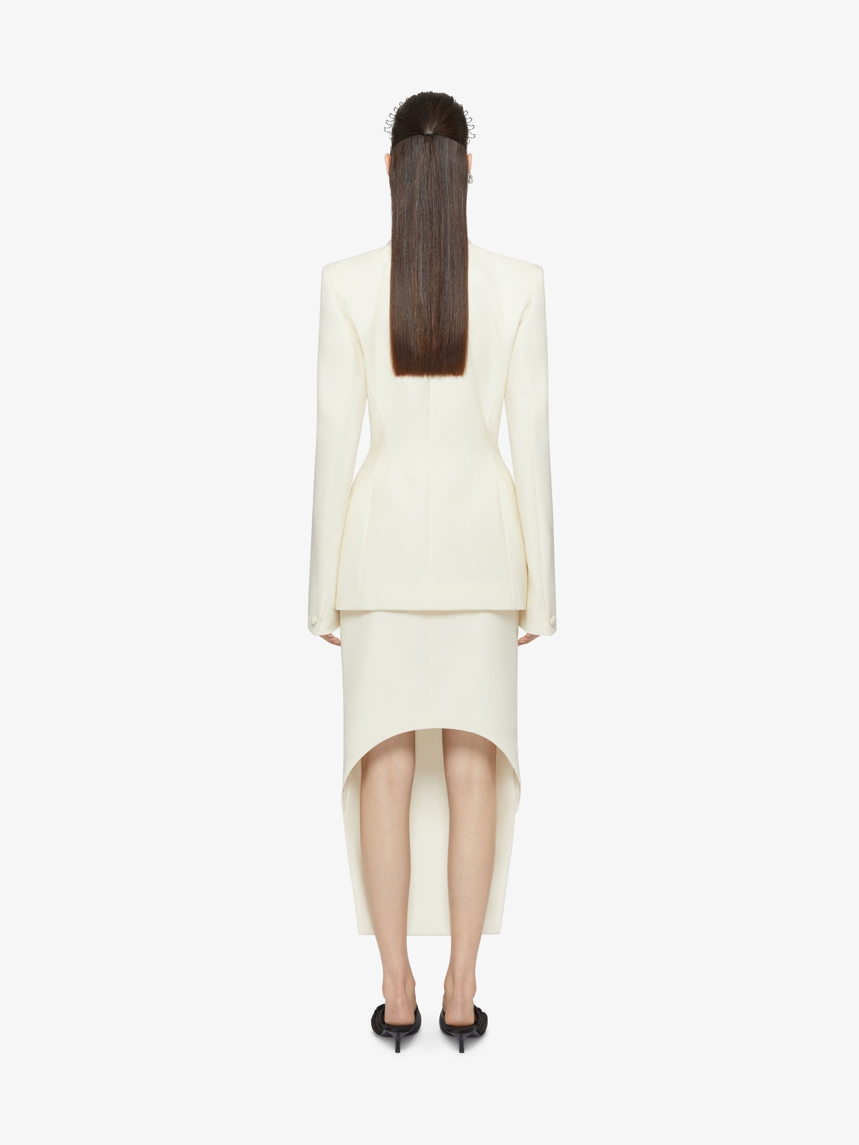 GIVENCHY SLIM FIT JACKET IN WOOL AND MOHAIR WITH SATIN COLLAR