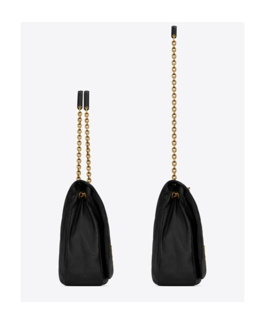 Saint Laurent Jamie Leather Shoulder Bag In Black