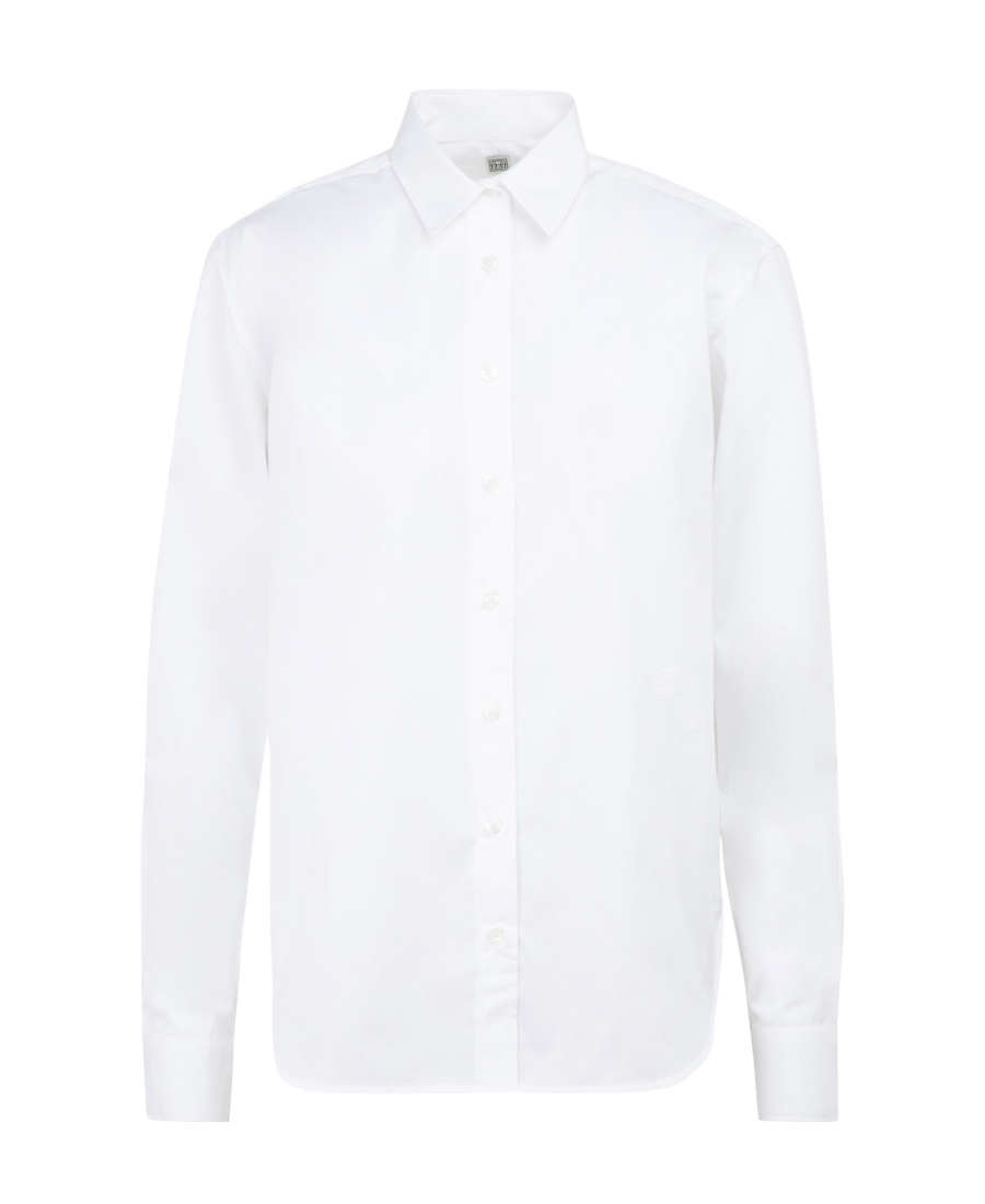 Totême Signature Concealed Placket Shirt In White
