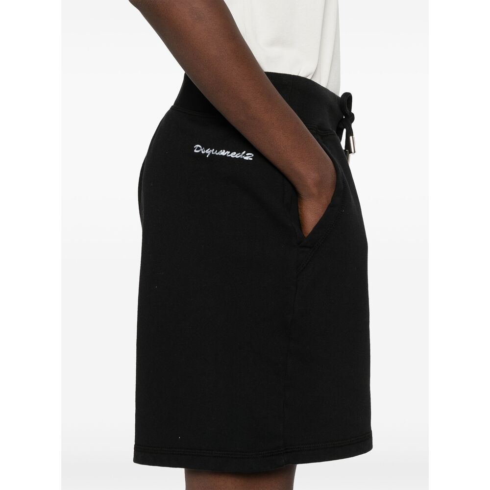 Dsquared2 Drawstring Waist Shorts In Black