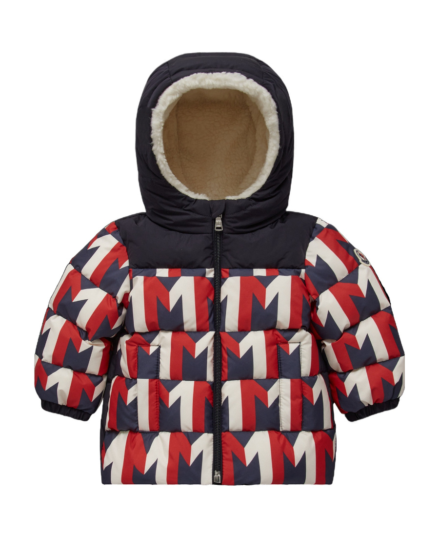 Moncler Long-sleeved Down Jacket With Hat In Black