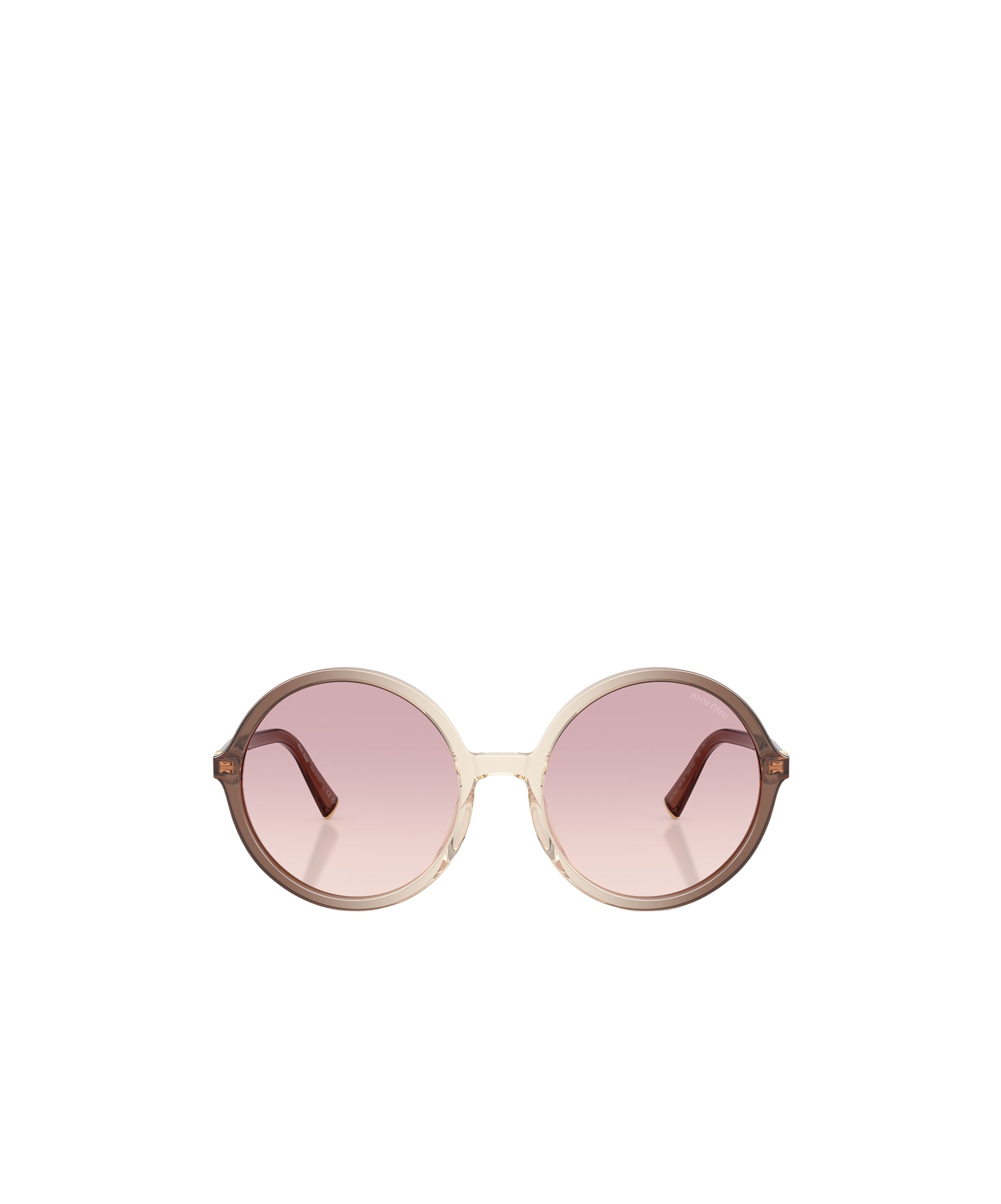 Miu Miu 0mu B02s Miu Regard 25g40s Marrone Sfumato Sunglasses In Pink