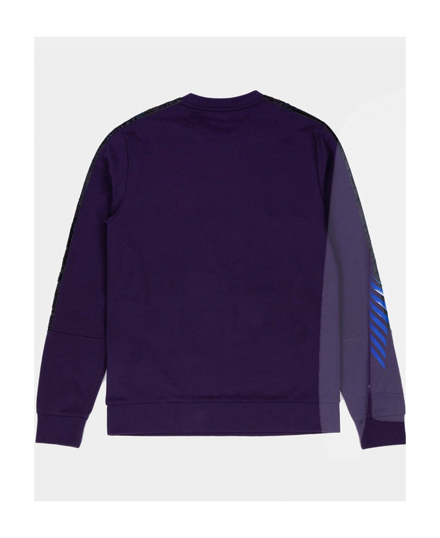 Ea7 Logo Pattern Sweater In Black