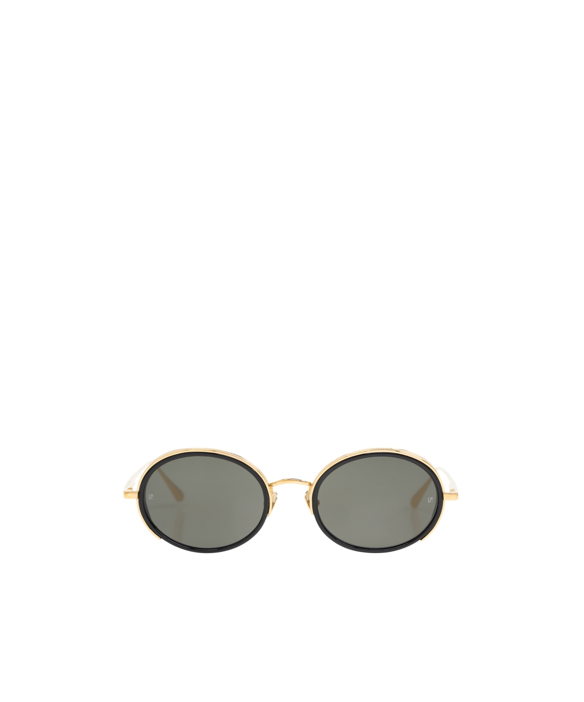 Linda Farrow Finn Round Frame Sunglasses In Gray