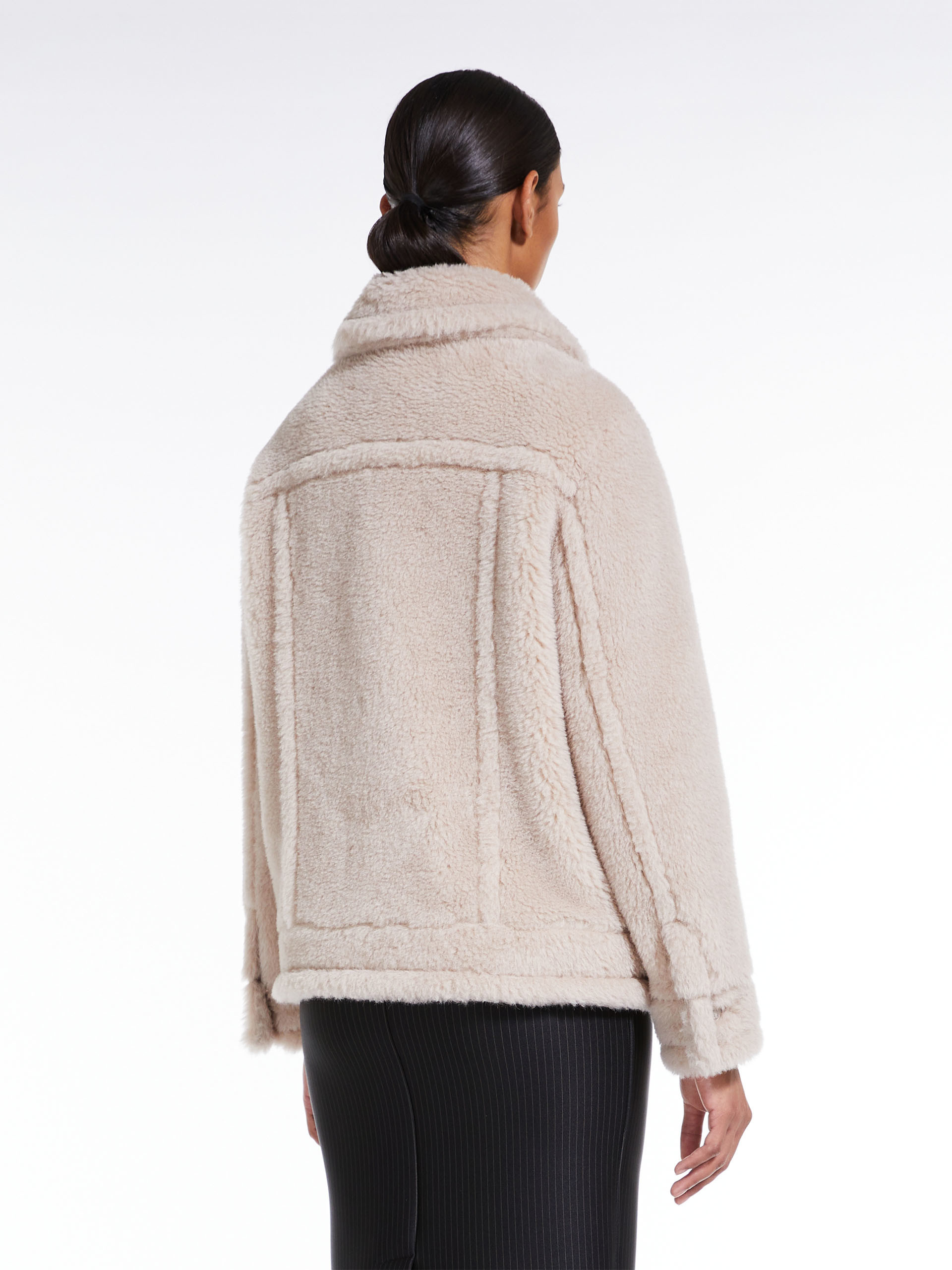 Max Mara Teddino Relaxed-fit Wool And Silk-blend Coat In Nude