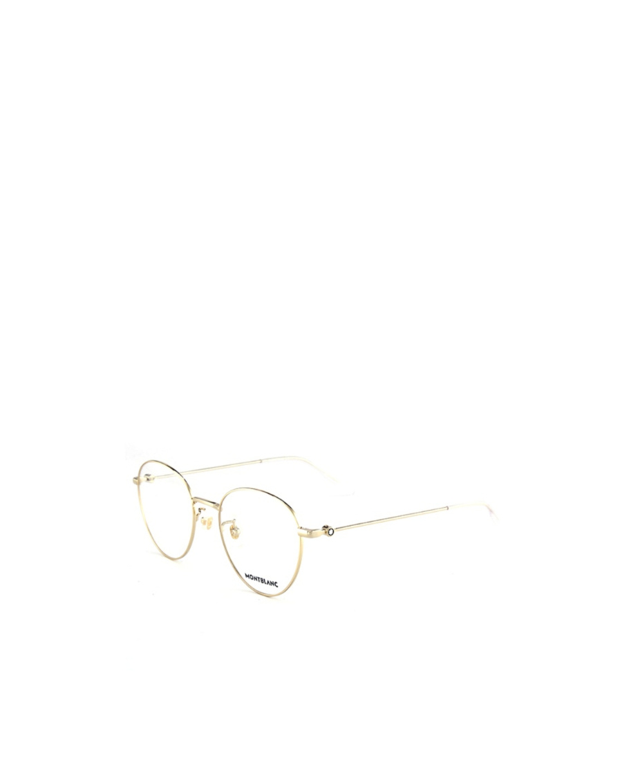 Montblanc Hexagon White Star Light Series Round Frame Flat Mirror In Gold