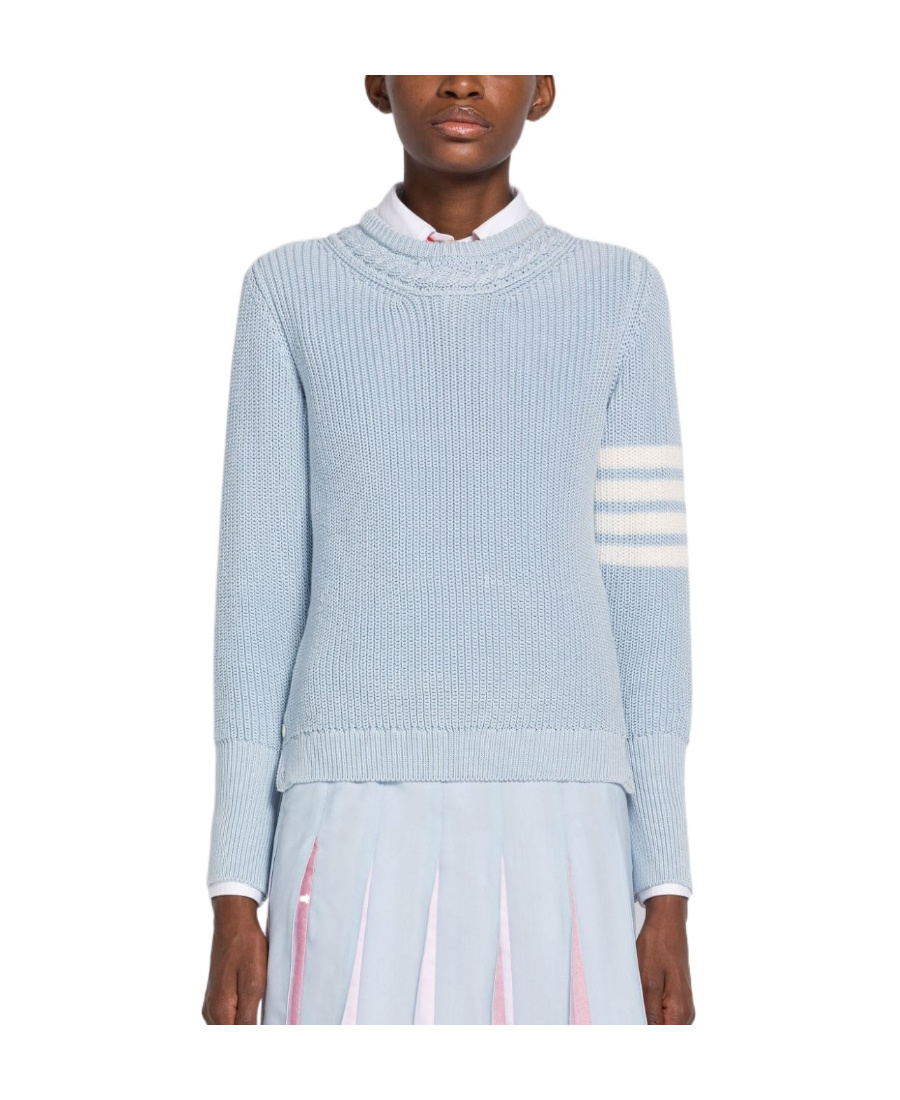 Thom Browne 4-bar Stripe Jumper In White