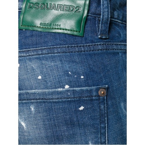 Dsquared2 Logo Details Jeans In Blue