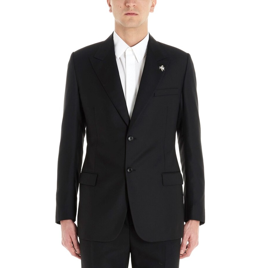 Dior Bee Decorated Suit Jacket In Black