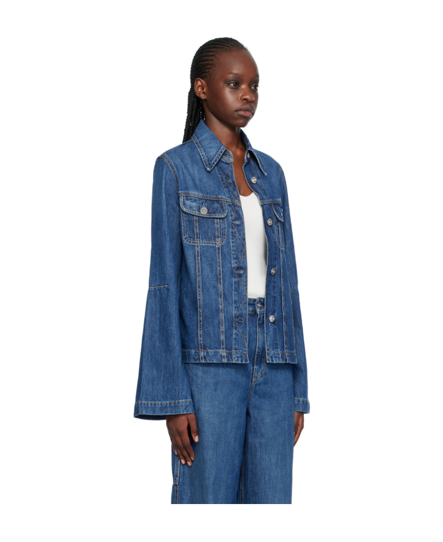 Our Legacy Single-breasted Denim Jacket In Blue
