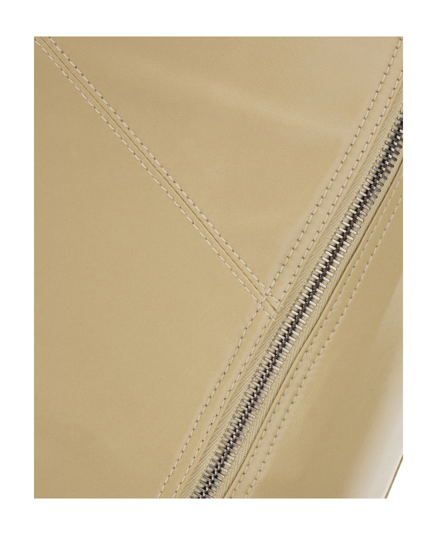 Isabel Marant Cappuccino Nappa Leather Mini Skirt In Nude