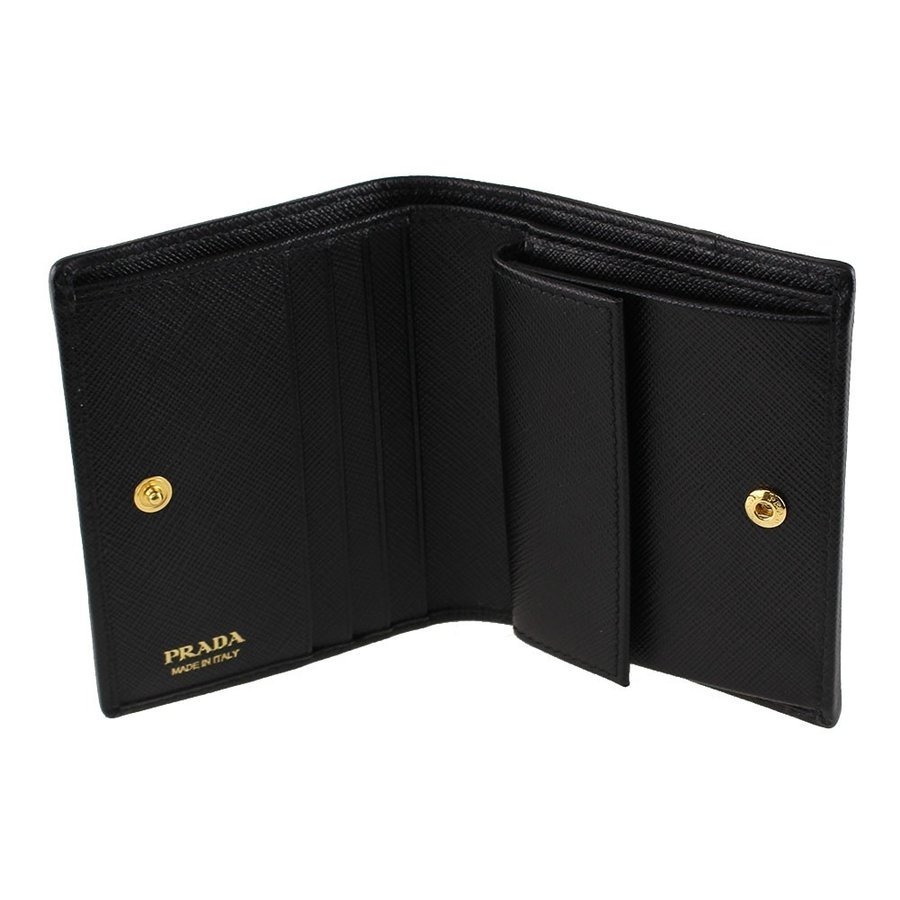 Prada Logo Wallet In Black