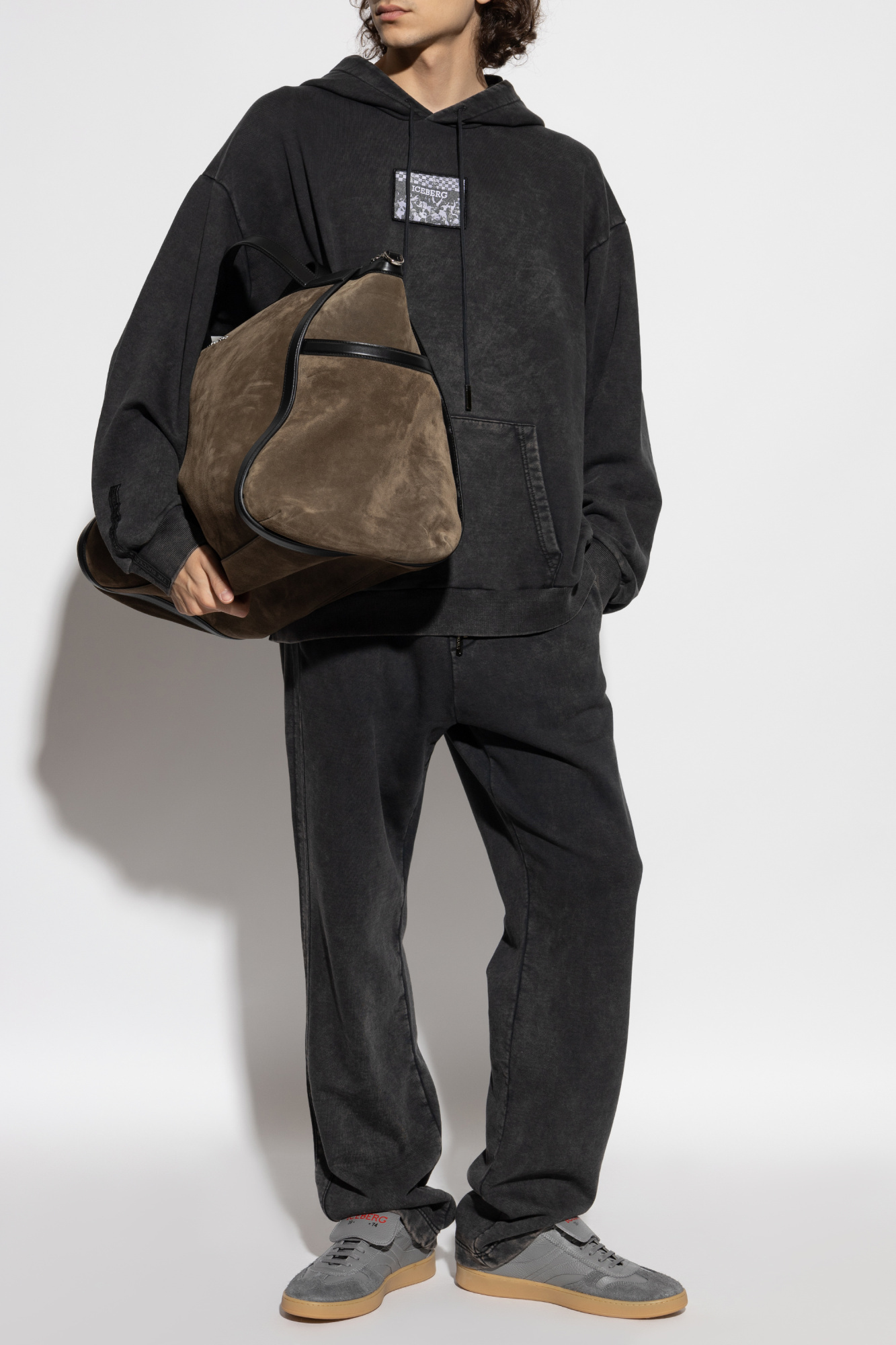 Iceberg Elastic Waistband Tracksuit Pants In Black