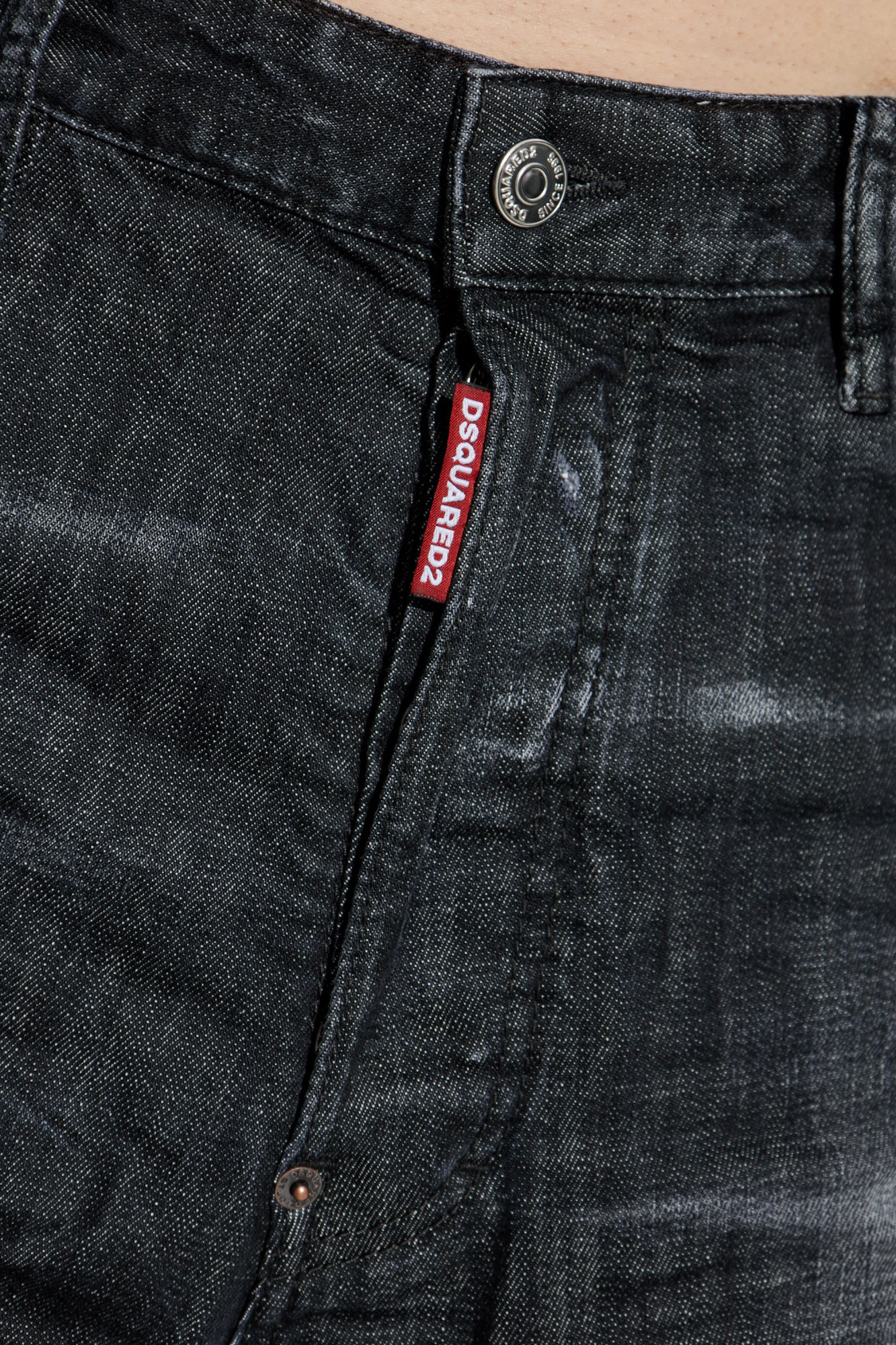 Dsquared2 Dsquared Black Stretch Denim Skater Jeans