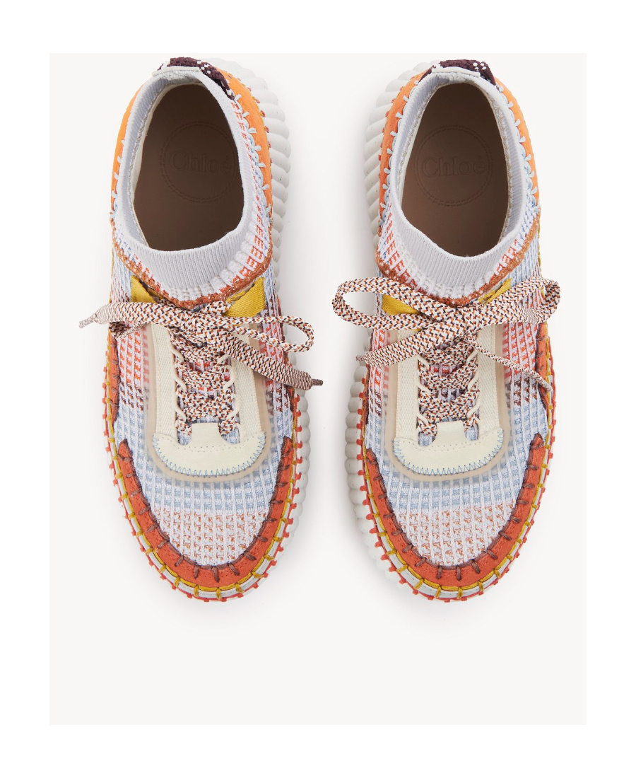 CHLOÉ NAMA HIGH-HEELED SNEAKERS