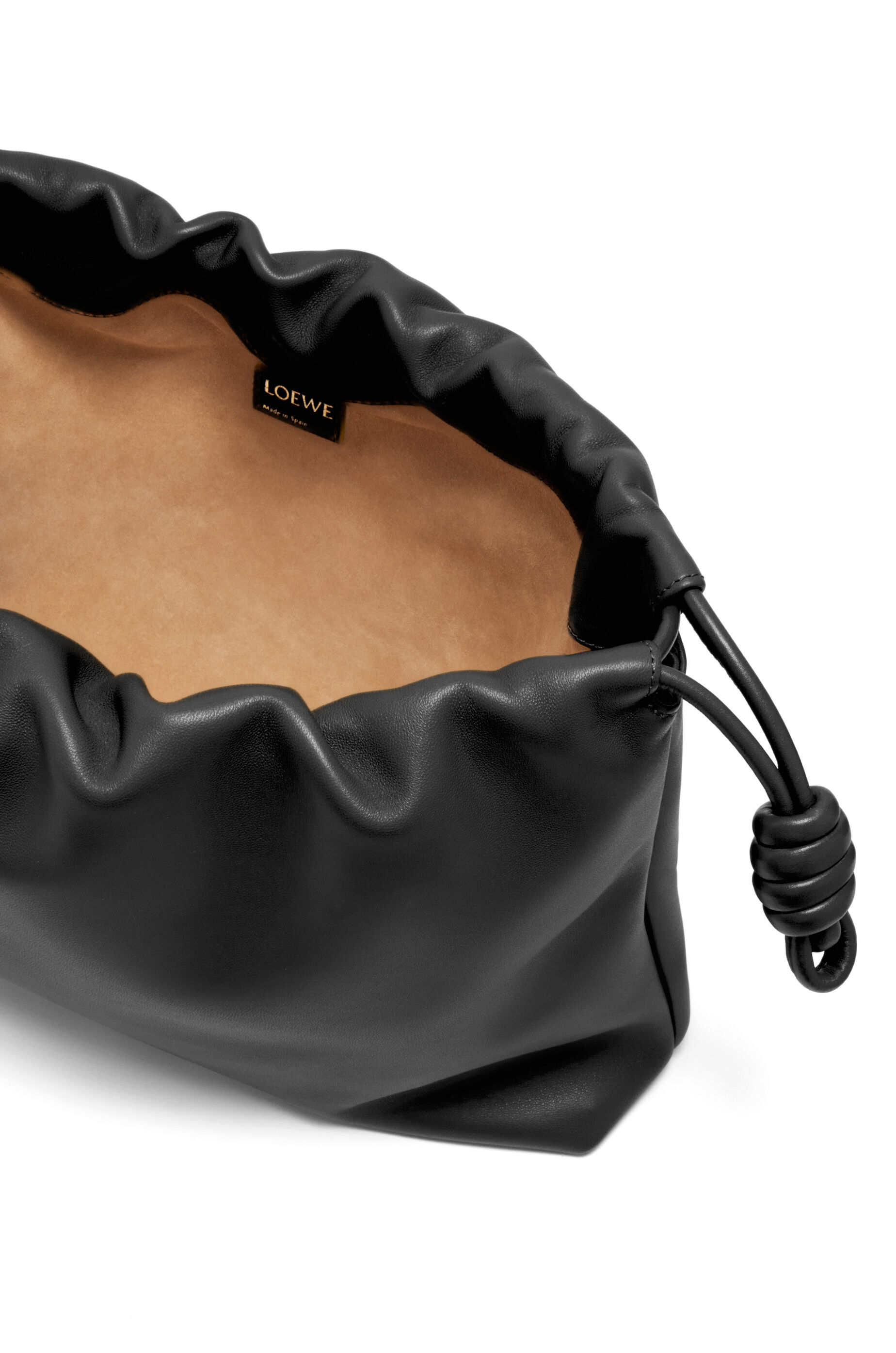 Loewe Flamenco Shoulder Bag In Smooth Leather In Black