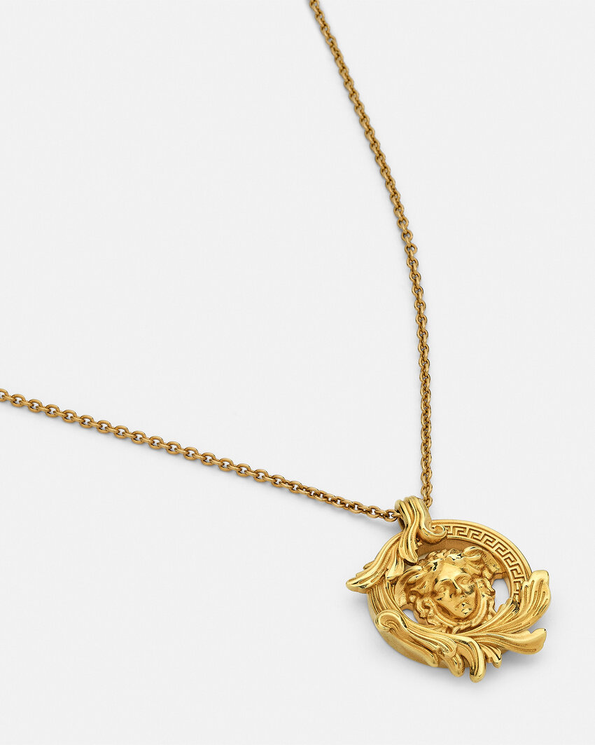 Versace Medusa Head Necklace In Gold