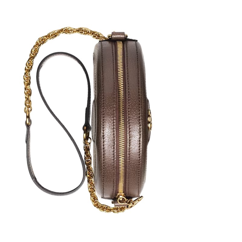 Gucci Ophidia Mini Gg Round Shoulder Bag In Multicolor