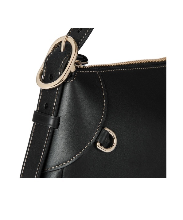 Gucci Gg Emblem Shoulder Bag Medium Size In Black