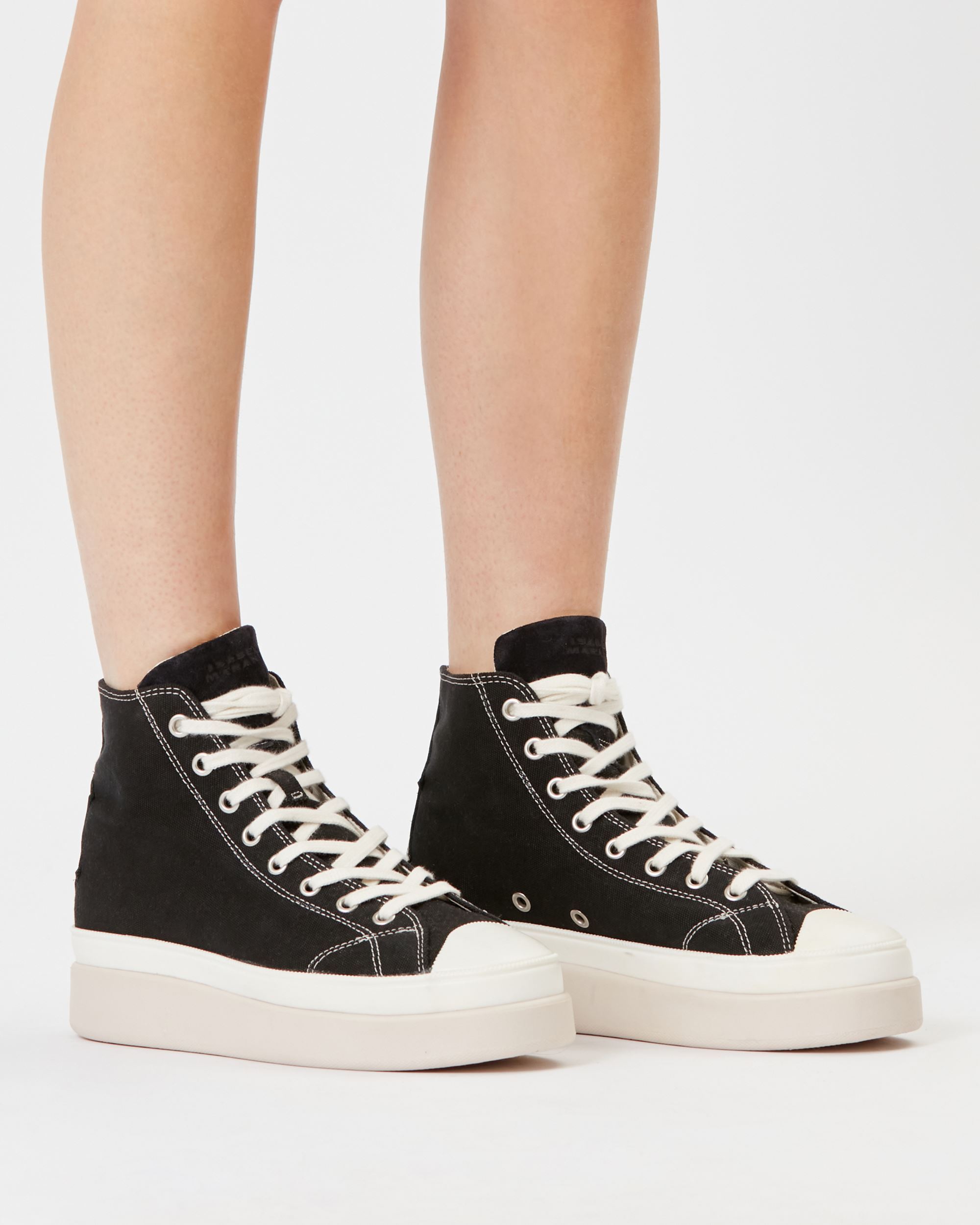 Isabel Marant Lace-up High-top Sneakers In Black