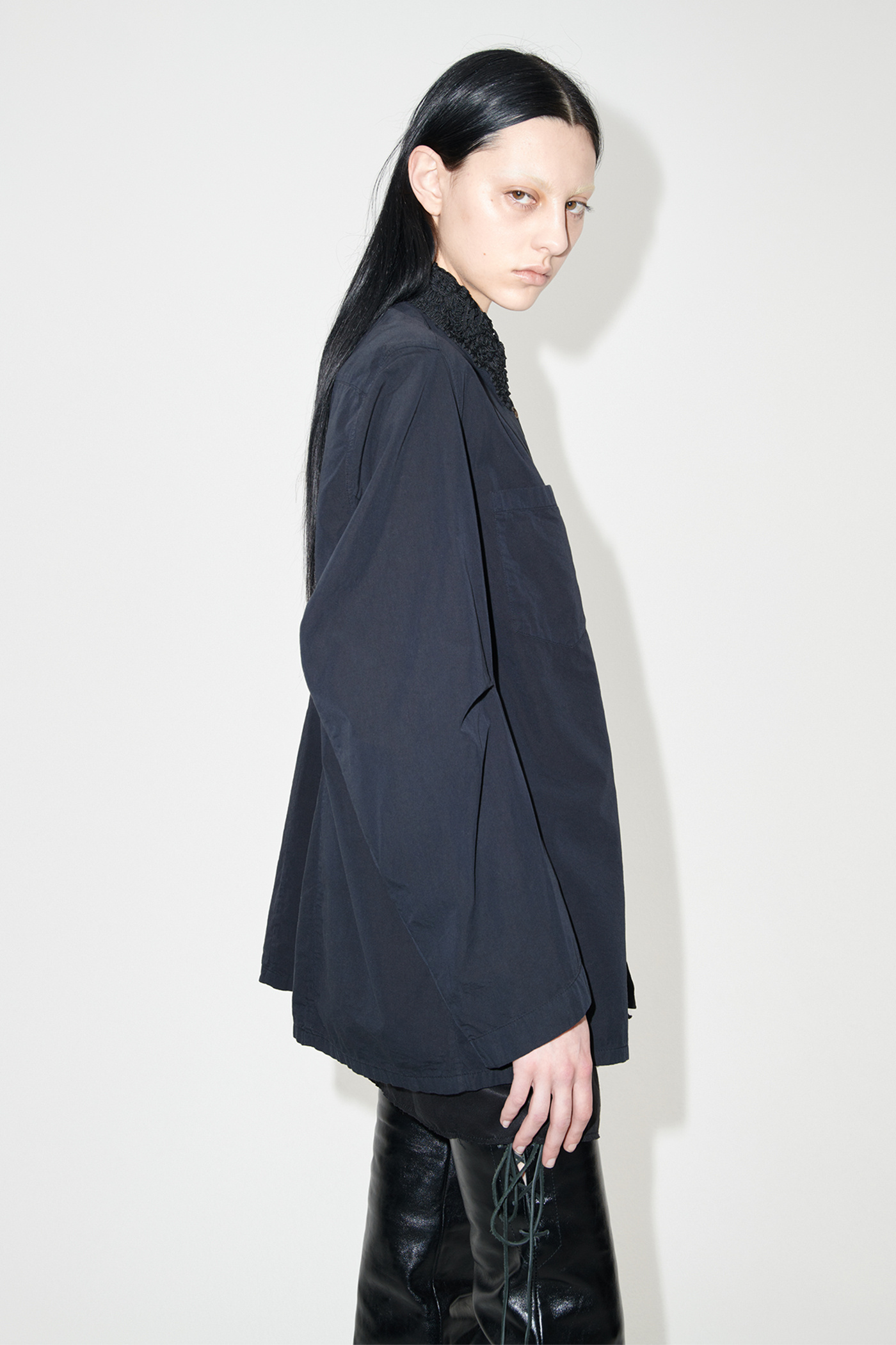 Our Legacy Oversized Long-sleeve Shirt In Black