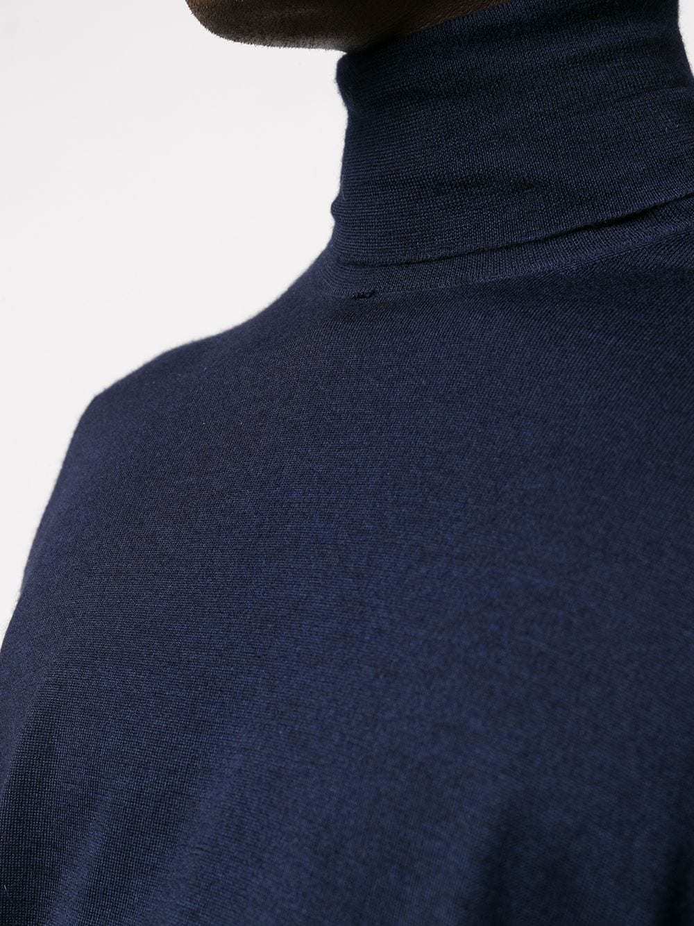 Brunello Cucinelli Knit Turtleneck Sweater Ribbed Cuffs In Black