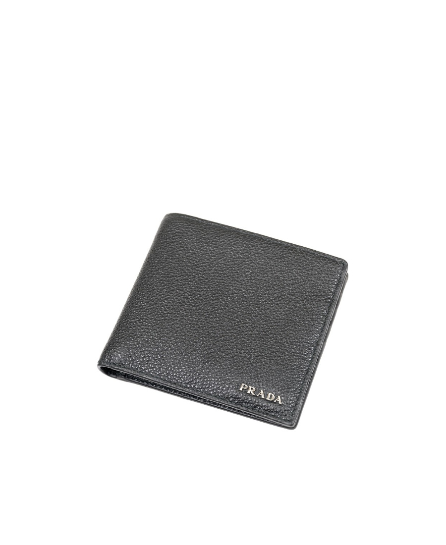 Prada Saffiano Leather Wallet In Black