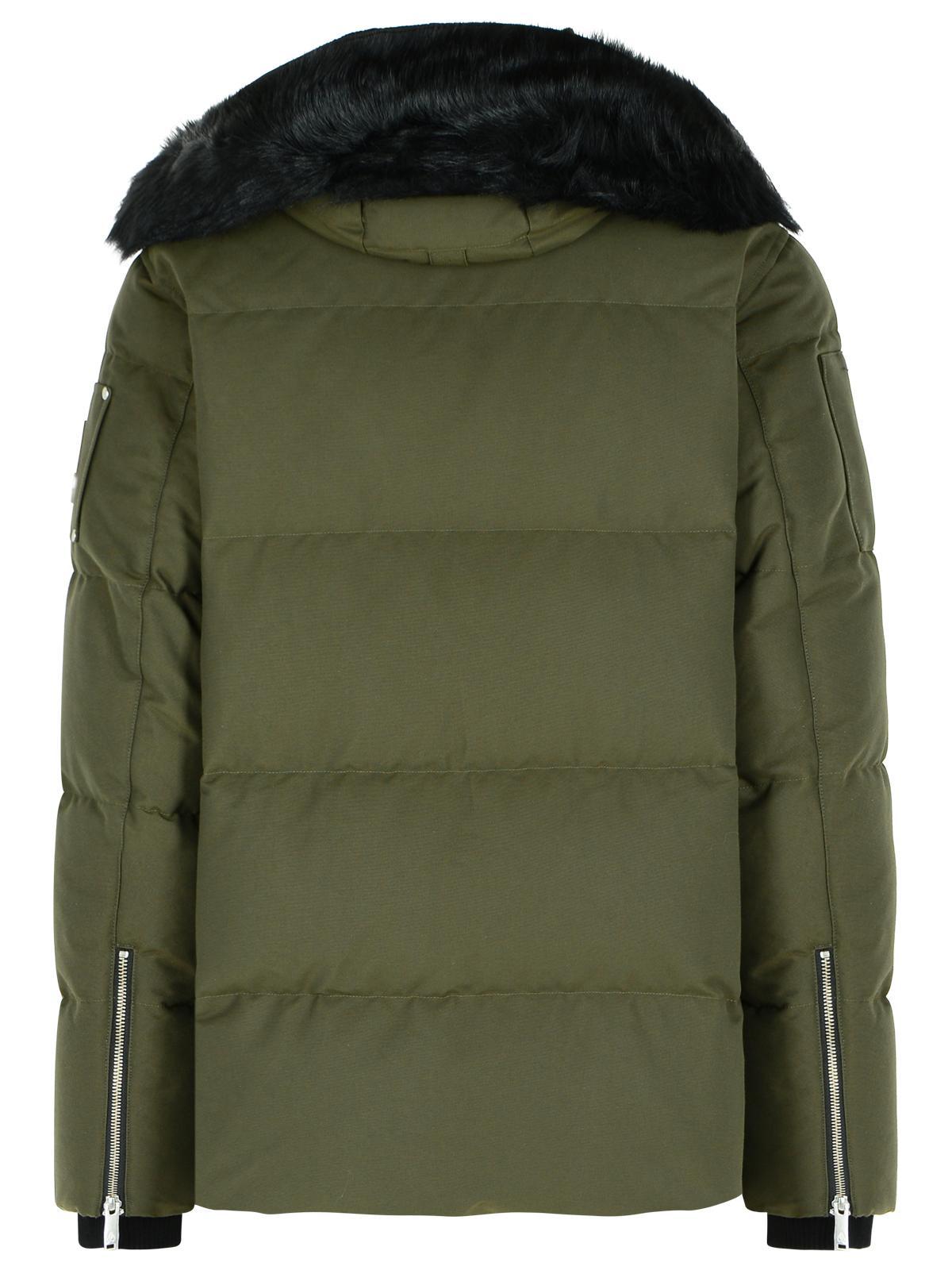 Moose Knuckles Cotton And Nylon Hooded Jacket In Green