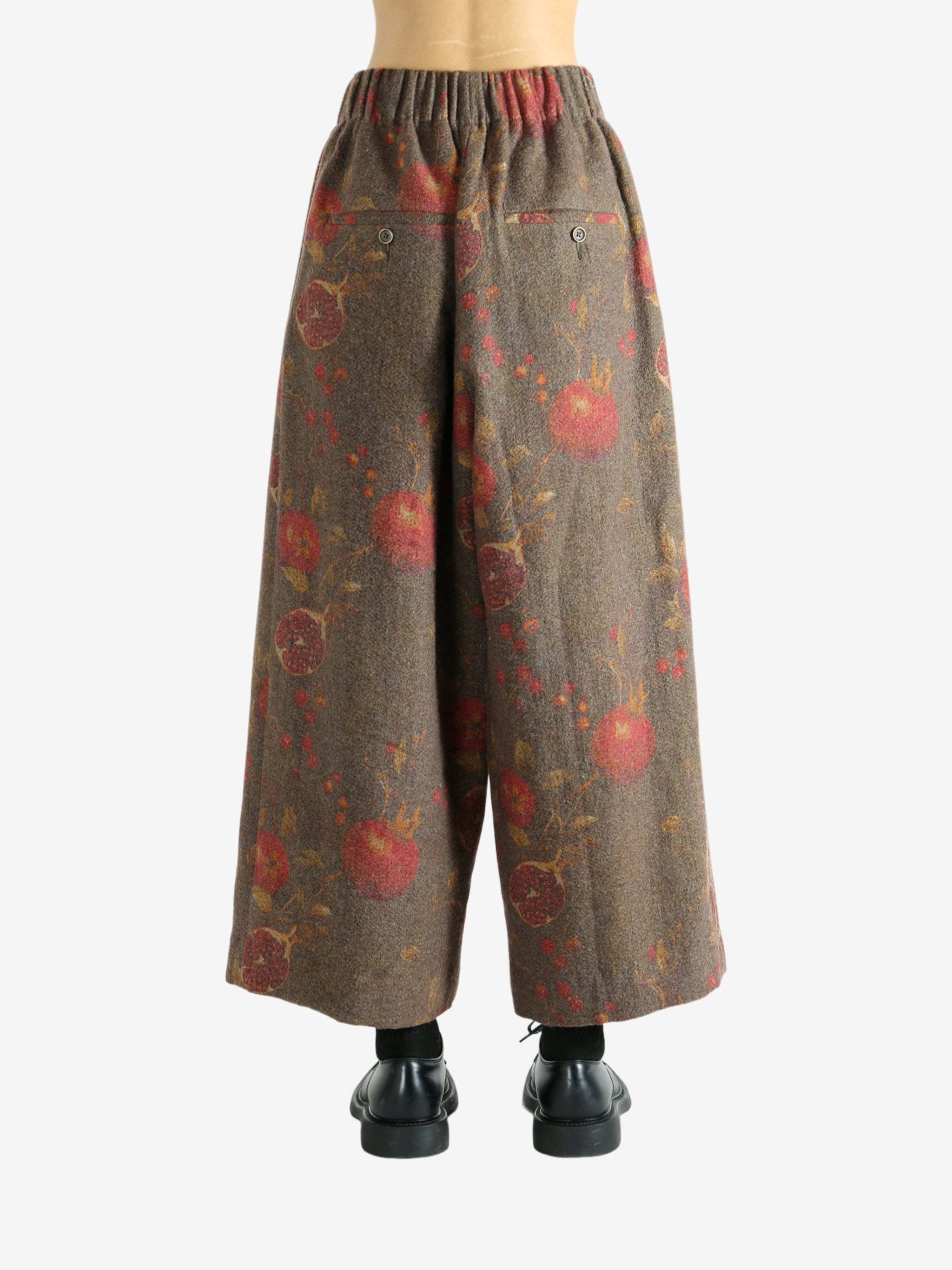 Uma Wang Pomegranate Print Pleated Trousers In Multi