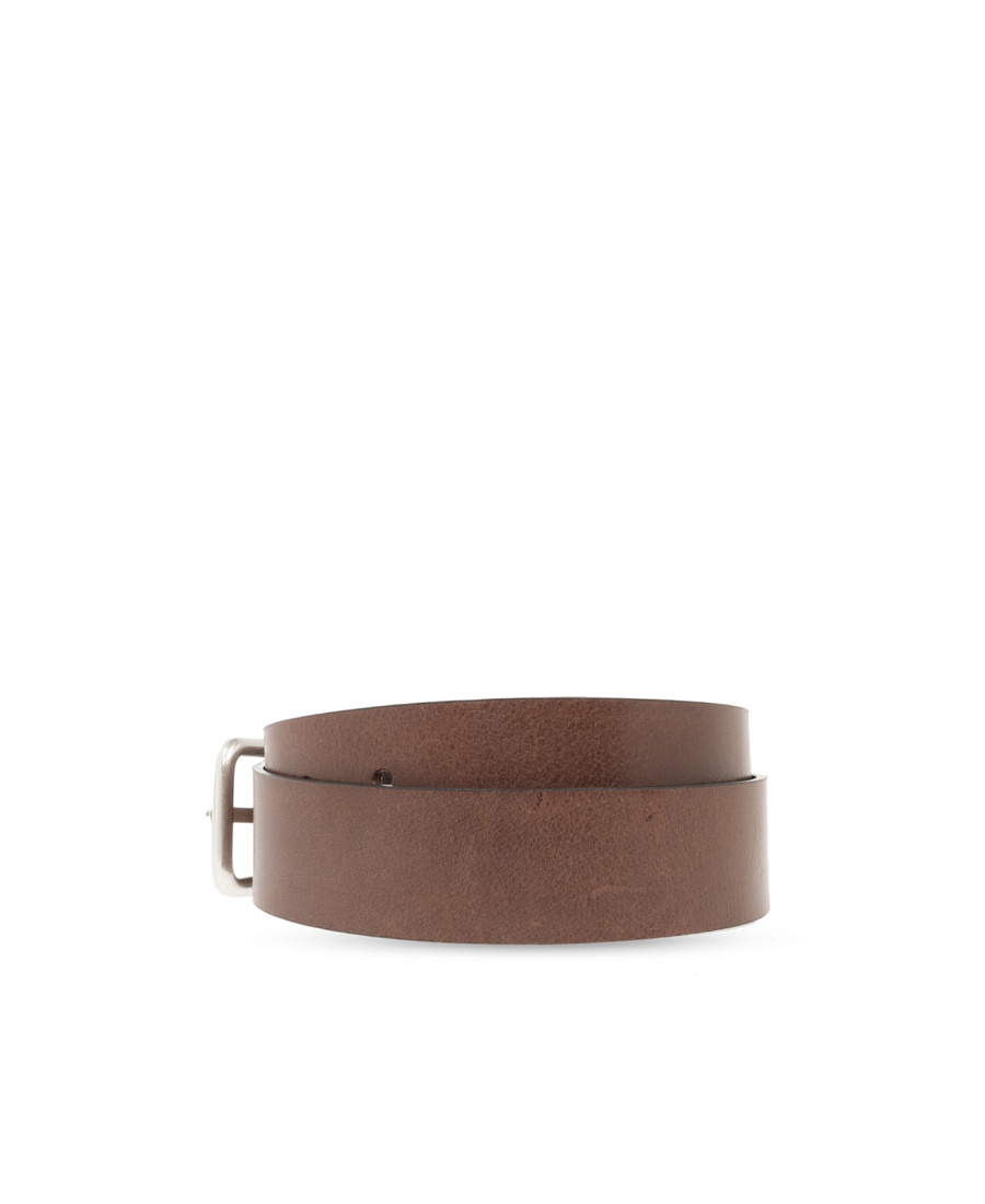 Diesel Oval-d Logo-plaque Leather Belt In Multicolor