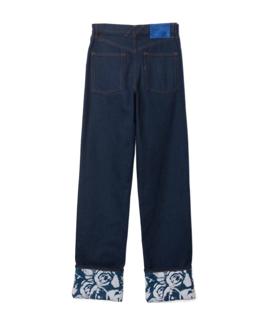BURBERRY LOGO-PATCH STRAIGHT-LEG JEANS