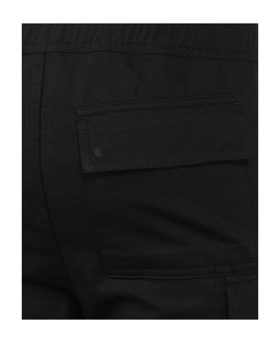 Rick Owens Mens Black Mastodon Patch-pocket Cotton-jersey Cargo Trouser In Black