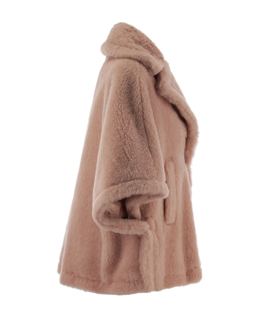 Max Mara Lapel Cloak In Nude