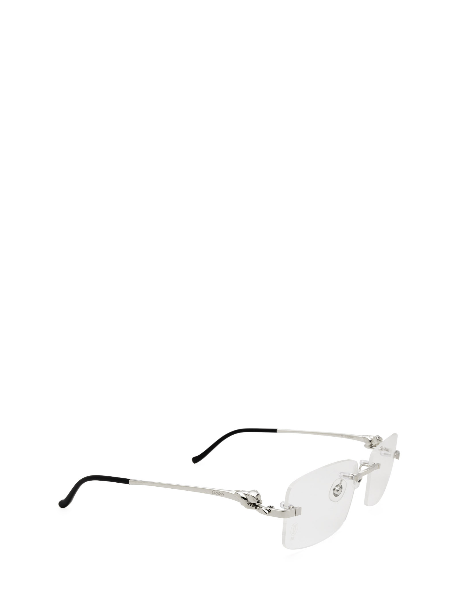 Cartier Rectangular Frame Glasses In Brown