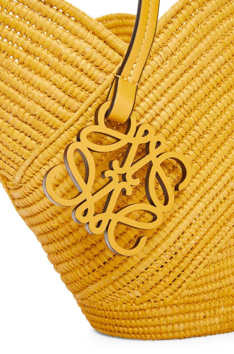 Loewe Weave A Basket Handbag In Yellow