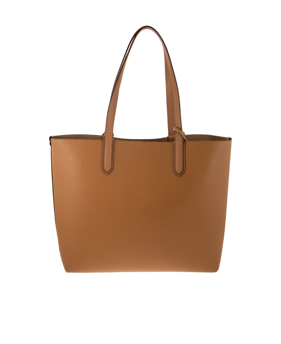 Michael Kors Large Eliza Logo-lettering Leather Tote Bag In Brown