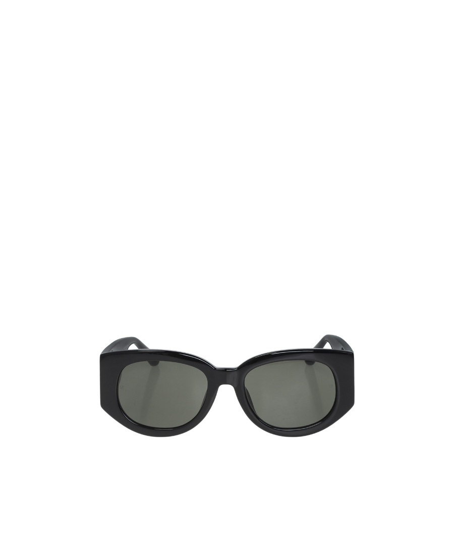 Linda Farrow X Sara Shakeel Debbie Rectangle Framed Sunglasses In Black