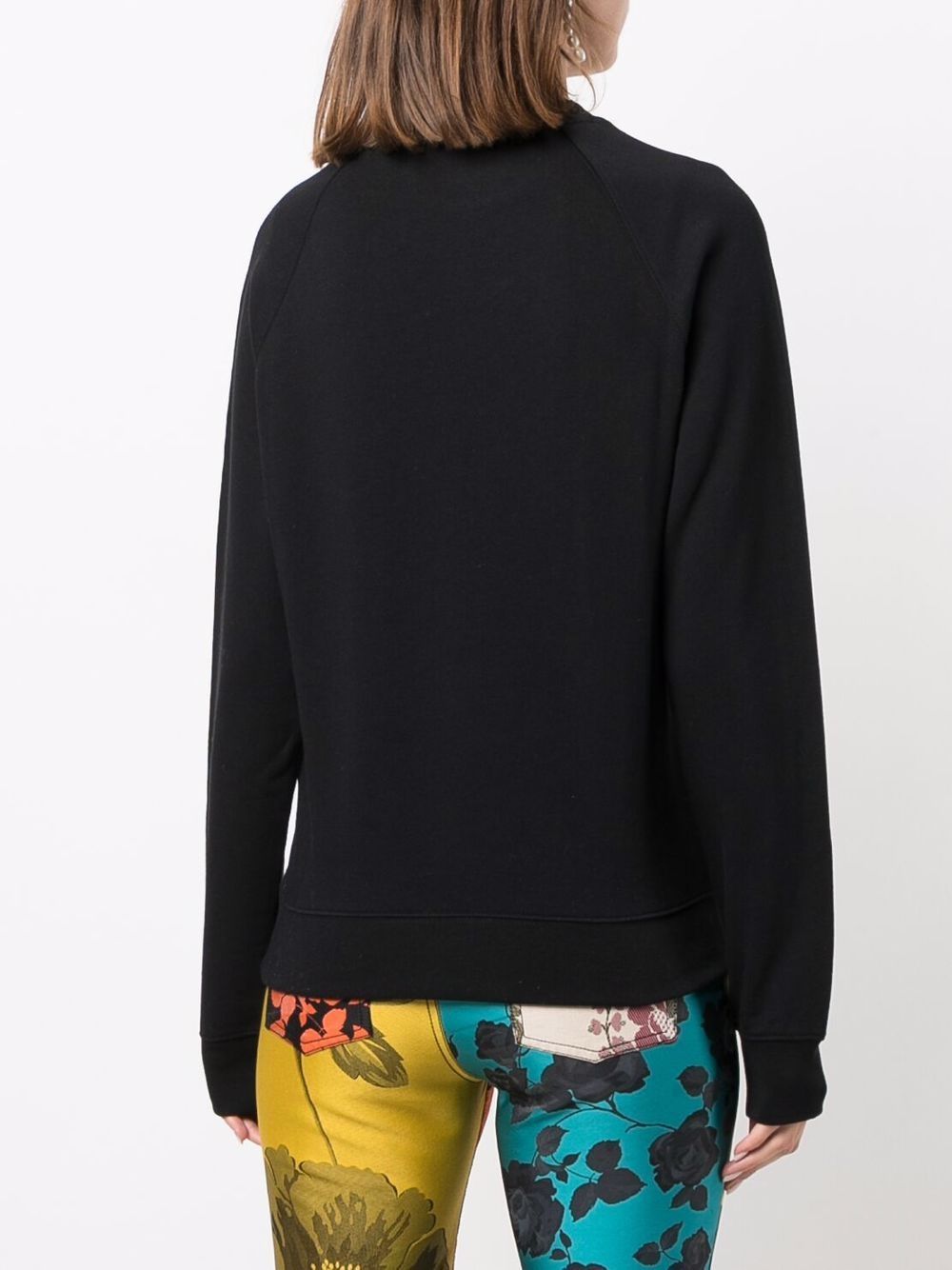 Msgm Relaxed-fit Sweatshirt With Raglan Sleeves In Black